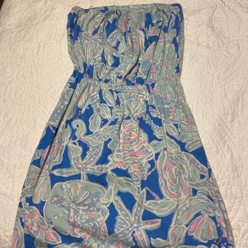 Strapless lily coverup